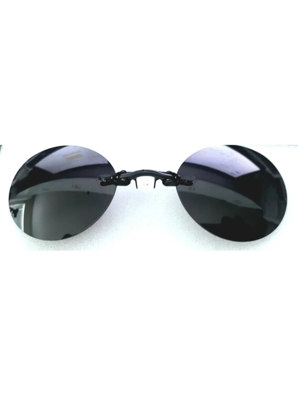 Vintage Smoke Pince-Nez Nose Clip Sunglasses Sci Fi Movie